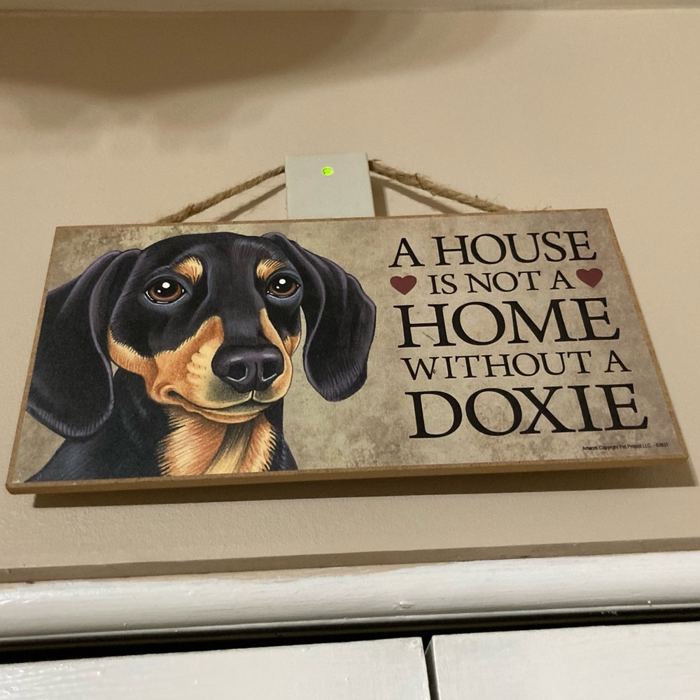 3/$10 - Dachshund Home 5x10 Hanging Plaque - Picture 4 of 5